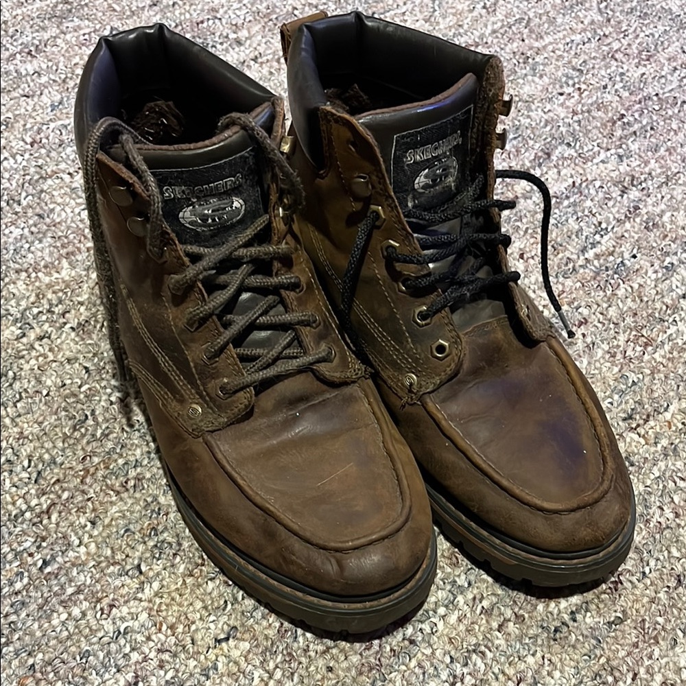 Skechers Brown Rugged Moc-Toe Boots - USED